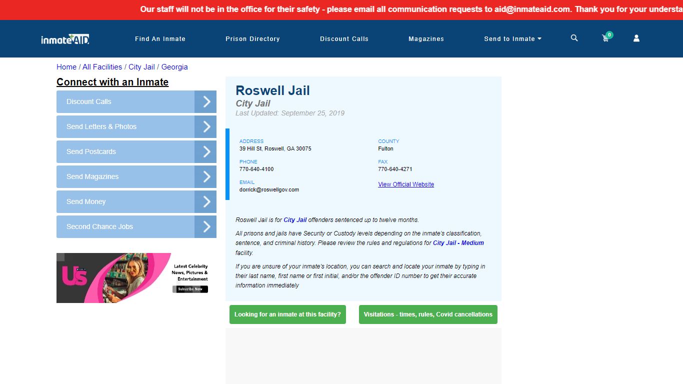 Roswell Jail | Inmate Locator