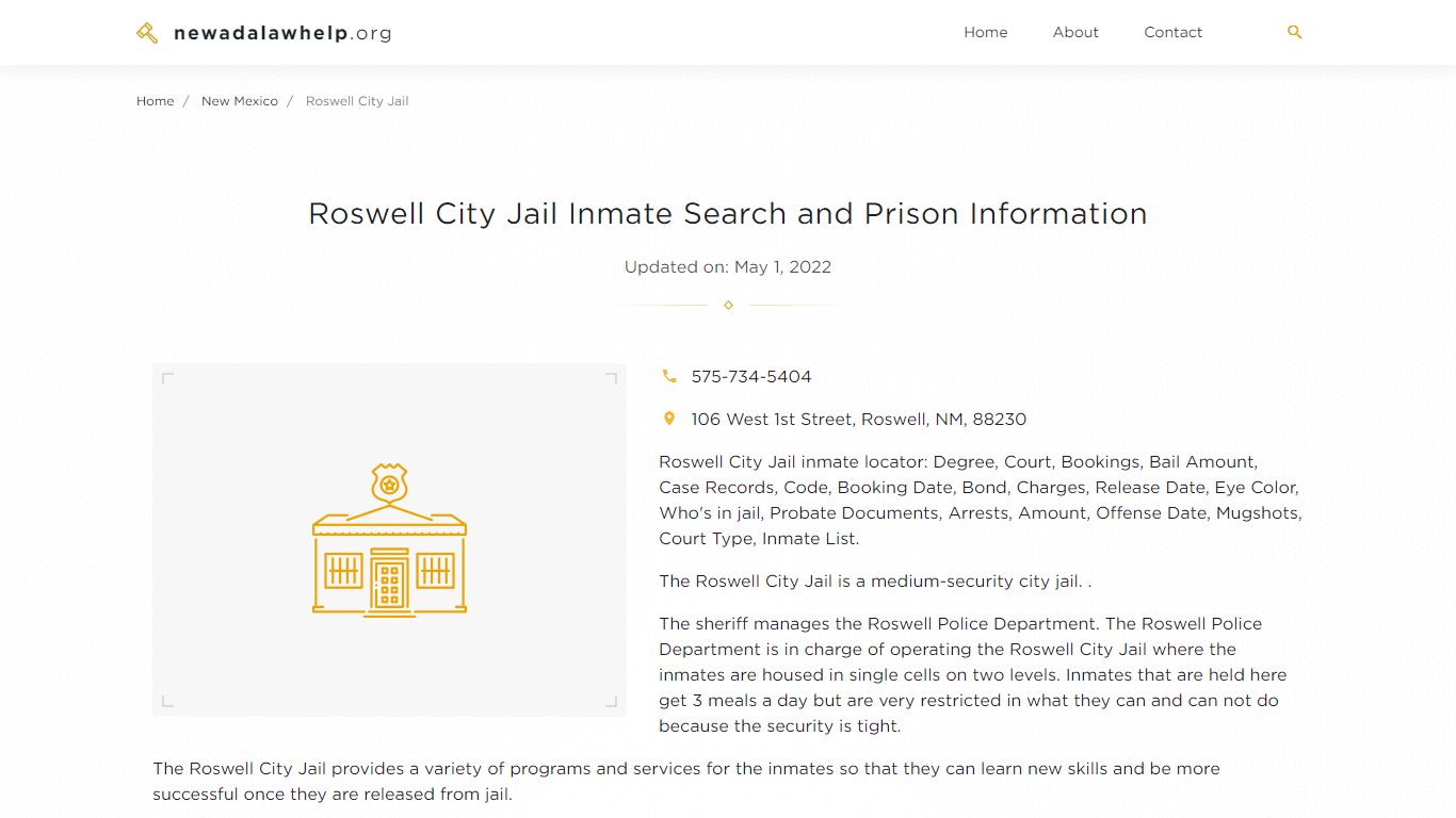 Roswell City Jail Inmate Search, Visitation, Phone no ...