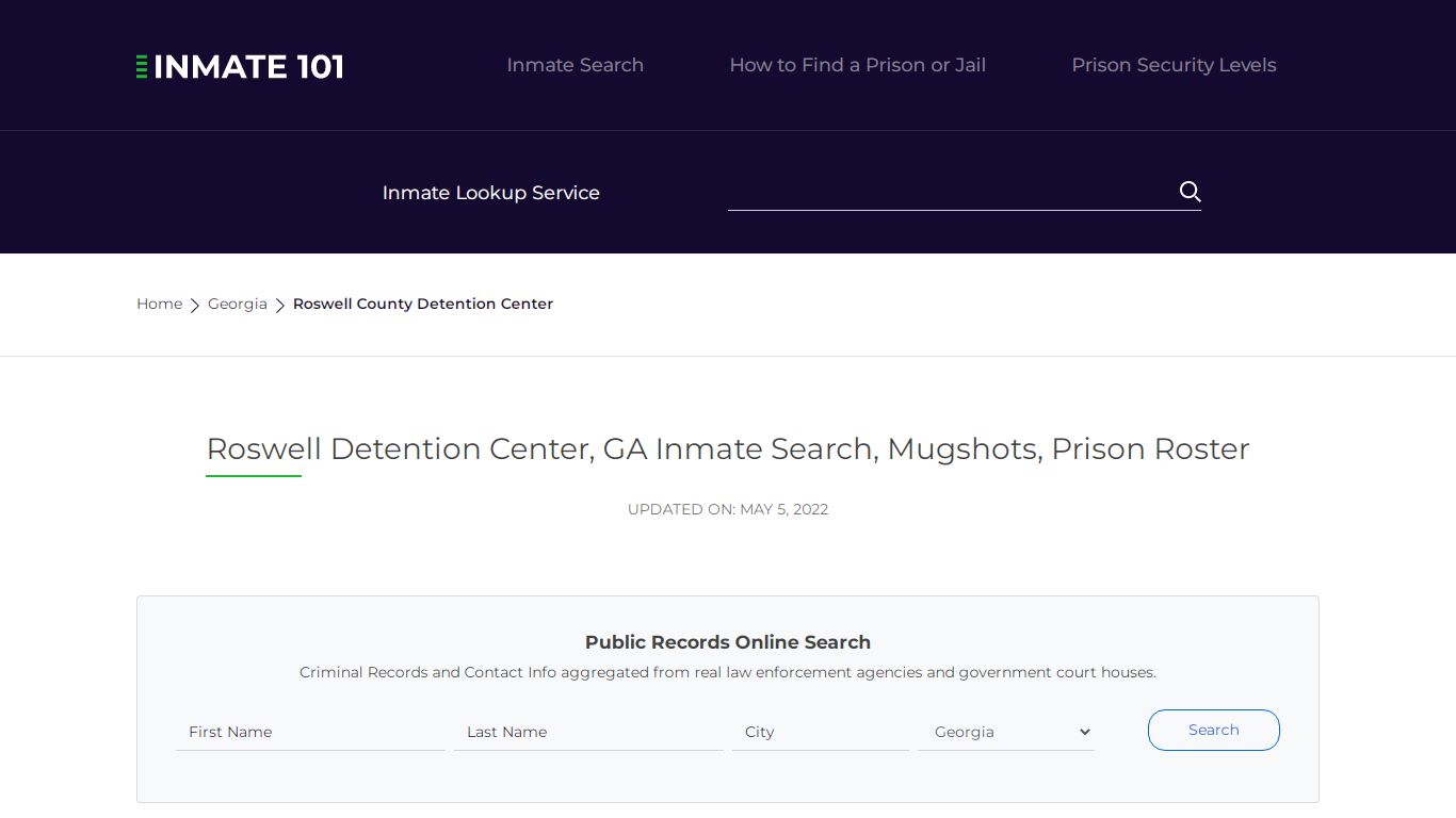 Roswell County Detention Center, GA Inmate Search ...